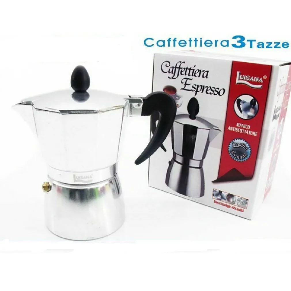 CAFFETTIERA MOKA MACCHINETTA CAFFÈ ESPRESSO NAPOLETANO MISURA 3 TAZZE