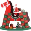 CALENDARIO AVVENTO ALTALENA CAVALLO NATALE LEGNO CASSETTI DECORAZIONI NATALIZIE