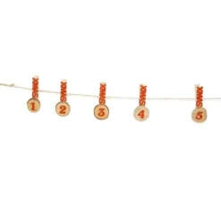 CALENDARIO AVVENTO FILO GHIRLANDA CON MOLLETTE NUMERO DECORAZIONI NATALIZIE