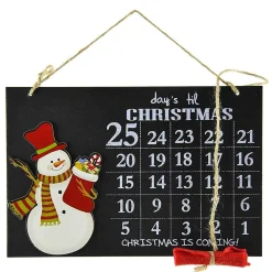 CALENDARIO AVVENTO LAVAGNA CON GESSETTO IN LEGNO 2 MODELLI DECORAZIONI NATALIZIE