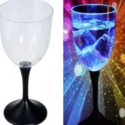 CALICE BICCHIERE LED 310ML DRINK COCKTAIL CASA PUB DISCO LUMINOSO RGB RUM VODKA