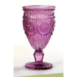 CALICE VINO BICCHIERE COCKTAIL ACQUA DRINK COLORI ASSORTITI 14CM IN VETRO 628023