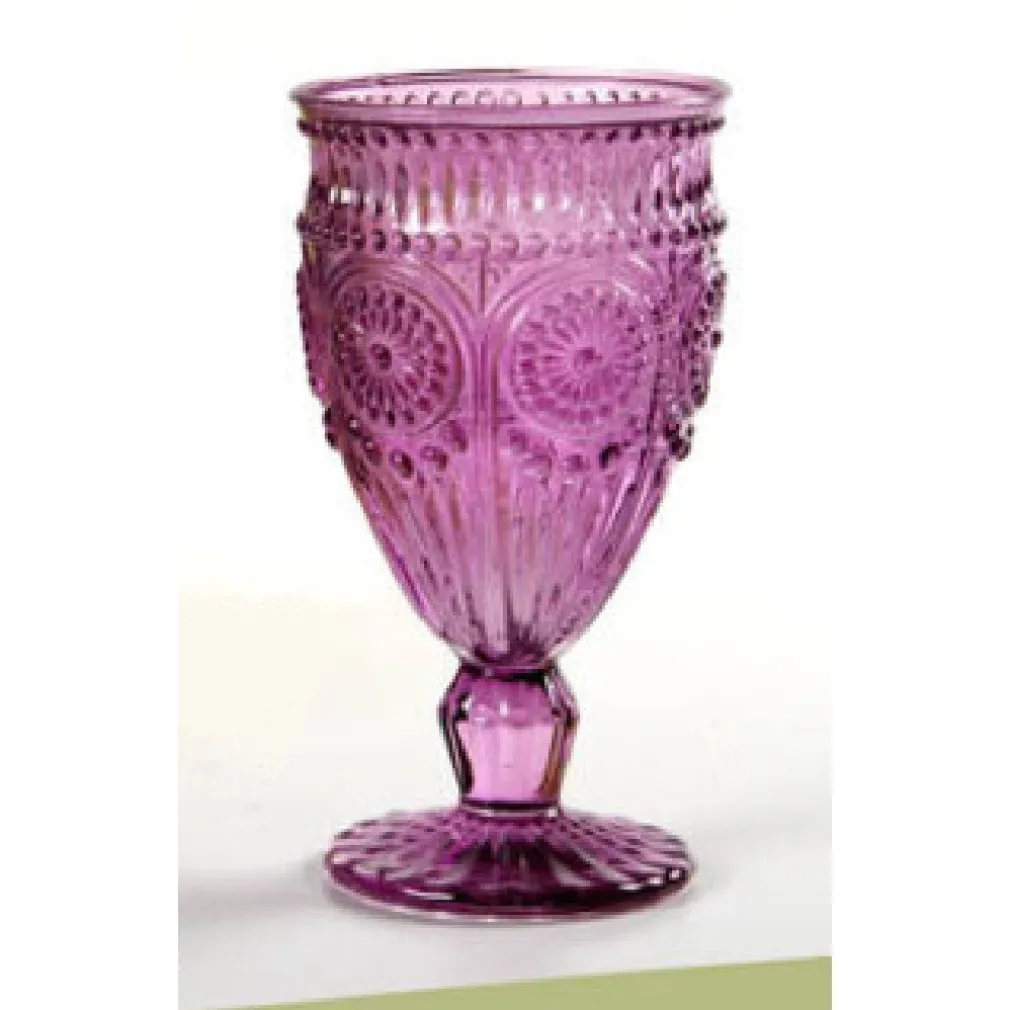 CALICE VINO BICCHIERE COCKTAIL ACQUA DRINK COLORI ASSORTITI 14CM IN VETRO 628023