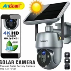 CAMERA CON PANNELLO SOLARE WIFI P2P 355° 12A 3,6MM AUDIO BIDIREZIONALE Q-SX01