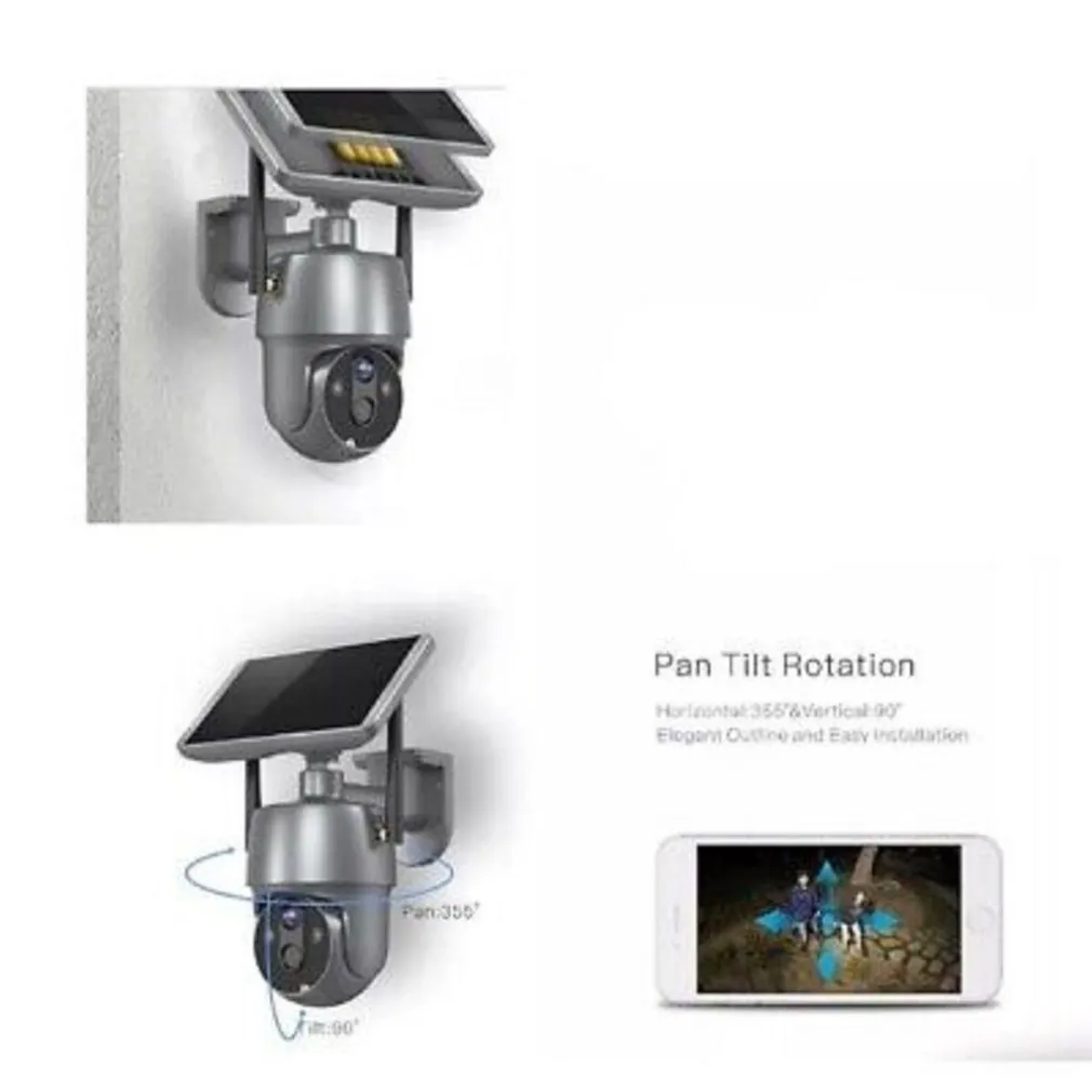 CAMERA CON PANNELLO SOLARE WIFI P2P 355° 12A 3,6MM AUDIO BIDIREZIONALE Q-SX01