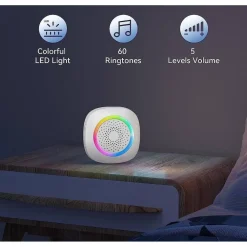 CAMPANELLO SENZA FILI WIRELESS PER CASA UFFICIO LUCE RGB 60 MELODIE RL-3995