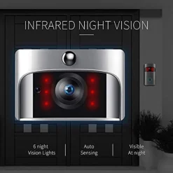 CAMPANELLO VIDEOCITOFONO WIFI SICUREZZA CASA ALLARME PORTA CON SENSORE MOVIMENTO