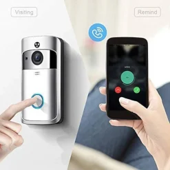 CAMPANELLO VIDEOCITOFONO WIFI SICUREZZA CASA ALLARME PORTA CON SENSORE MOVIMENTO