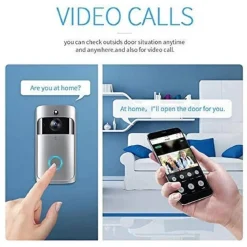 CAMPANELLO VIDEOCITOFONO WIFI SICUREZZA CASA ALLARME PORTA CON SENSORE MOVIMENTO