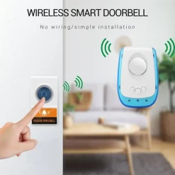 CAMPANELLO WIRELESS SENZA FILI 38 SUONERIE REGOLABILI DISTANZA OPERATIVA 150MT