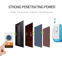 CAMPANELLO WIRELESS SENZA FILI 38 SUONERIE REGOLABILI DISTANZA OPERATIVA 150MT