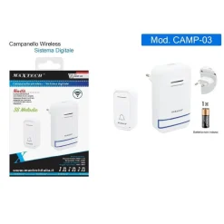 CAMPANELLO WIRELESS SENZA FILI SPINA INCORPORATA WIFI INDICATORE LED CAMP-03 MAXTECH