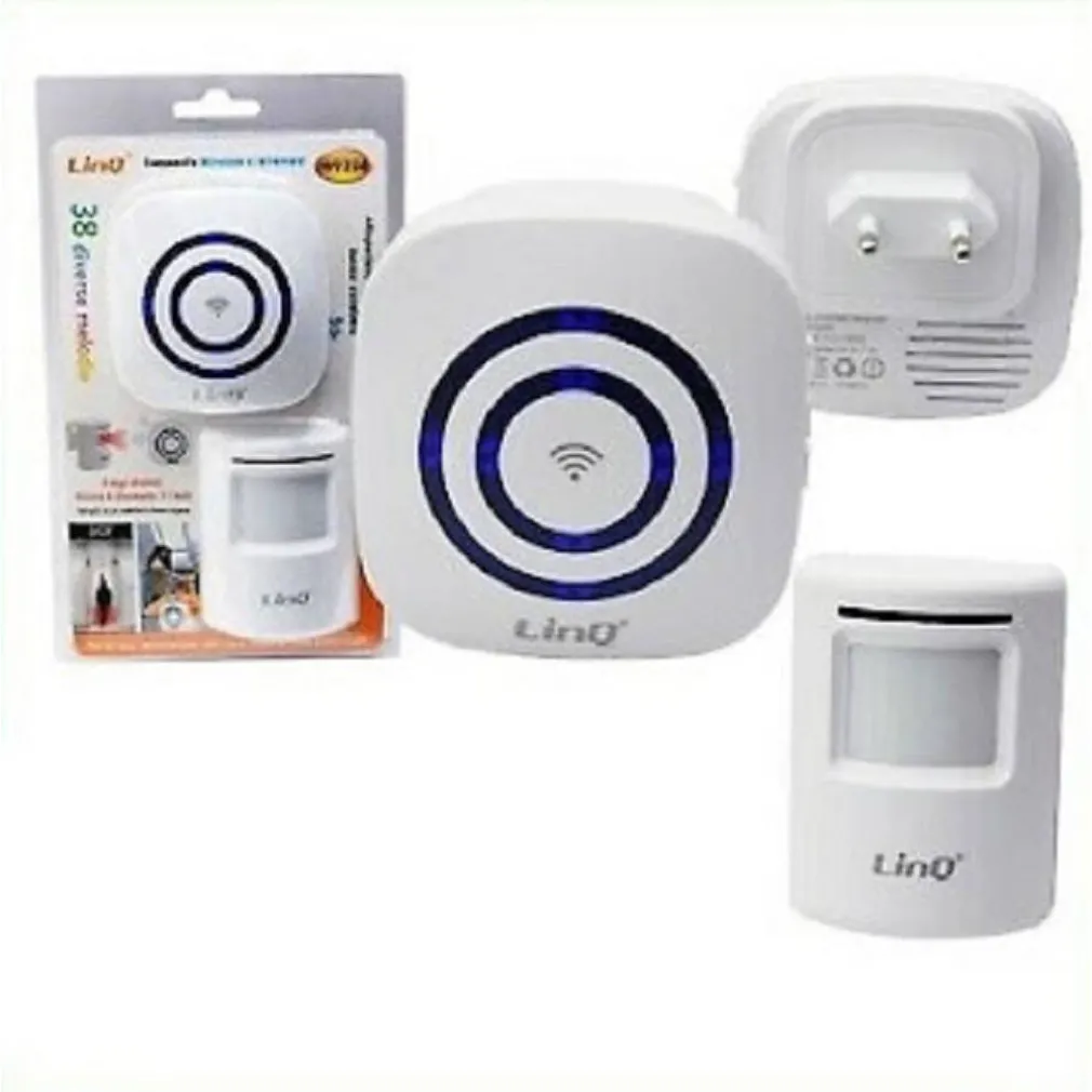 CAMPANELLO WIRELESS SENZA FILI 38 MELODIE SENSORE INFRAROSSI PER CASE UFFICI W0256