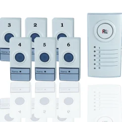CAMPANELLO WIRELESS SENZA FILI CASA UFFICIO CON 6 ZONE PORTE SEPARATE DIGITALE