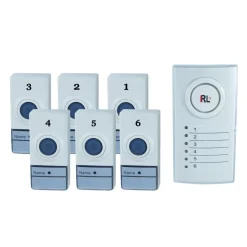 CAMPANELLO WIRELESS SENZA FILI CASA UFFICIO CON 6 ZONE PORTE SEPARATE DIGITALE