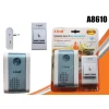 CAMPANELLO WIRELESS SPINA ELETTRICA RETE 220V SENZA FILI 32 MELODIE PORTA A8610