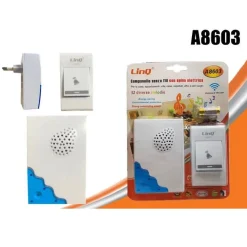CAMPANELLO WIRELESS SPINA ELETTRICA SENZA FILI 32 MELODIE CASA A8603 DISTANZA 100MT
