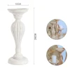 CANDELABRO CANDELIERE EFFETTO VINTAGE BIANCO PORTA CANDELE 10x28 OGGETTO NATALE