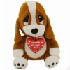CANE COCKER PELUCHE 55CM CON CUORE "NEL MIO CUORE CI SEI TU" SAN VALENTINO 87582