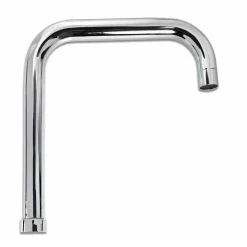 CANNA DI RICAMBIO CUCINA QUADRATA PER MISCELATORE LAVELLO CROMATO LUCIDO 26CM