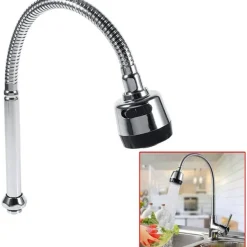 CANNA DI RICAMBIO FLESSIBILE PER RUBINETTO CON DOPPIA FUNZIONE DOCCETTA LAVELLO