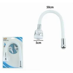 CANNA RICAMBIO MISCELATORE ROMPIGETTO RUBINETTO CUCINA FLESSIBILE BIANCO 87508