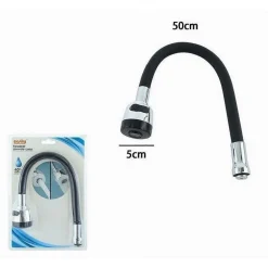 CANNA RICAMBIO PER MISCELATORE ROMPIGETTO RUBINETTO CUCINA FLESSIBILE NERO 87509