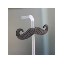 CANNUCCE BAR PARTY FESTE 24 PEZZI LUNGHEZZA 20 CM TRASPARENTE CON BAFFO BAFFI