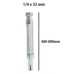 CANOTTO TUBO DI SCARICO FLESSIBILE ESTENSIBILE LAVABO LAVELLO 400-800MM 1/4 10071