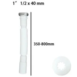CANOTTO TUBO SCARICO FLESSIBILE ESTENSIBILE CON TESTA METALLO 1