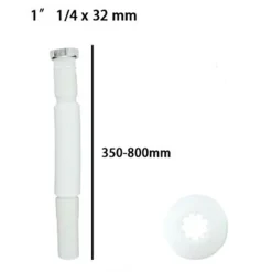 CANOTTO TUBO SCARICO FLESSIBILE ESTENSIBILE CON TESTA METALLO 1