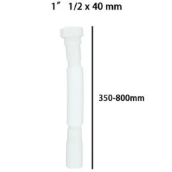 CANOTTO TUBO SCARICO FLESSIBILE ESTENSIBILE CON TESTA PLASTICA 1