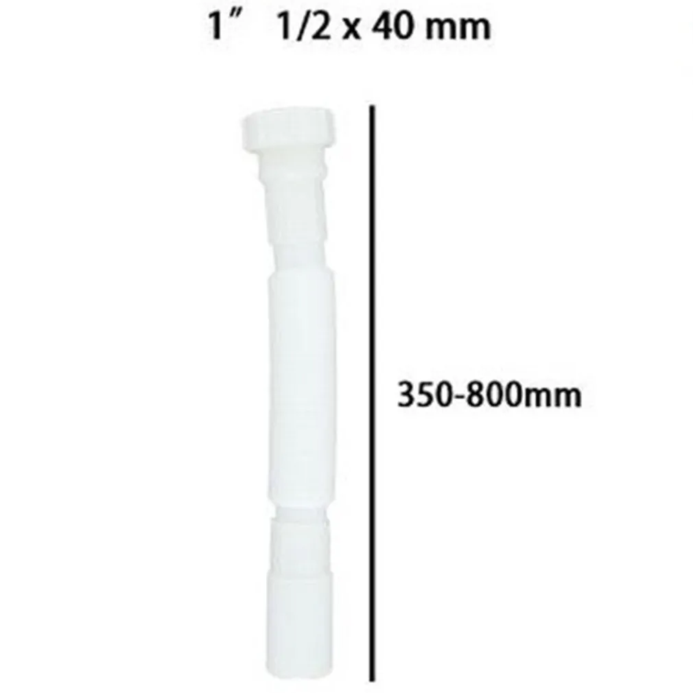 CANOTTO TUBO SCARICO FLESSIBILE ESTENSIBILE CON TESTA PLASTICA 1" 1/2 40MM 59953