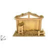 CAPANNA CON SCALETTA TETTO JUTA 35X26X15 CM PRESEPE ADDOBBO DECORAZIONE NATALE