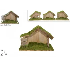 CAPANNA PICCOLA VUOTA 20X8X14 CM PRESEPE ADDOBBO NATALE DECORAZIONE VARI MODELLI