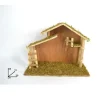 CAPANNA VUOTA CON SCALETTA MUSCHIO 36X28X15CM PRESEPE ADDOBBO DECORAZIONE NATALE