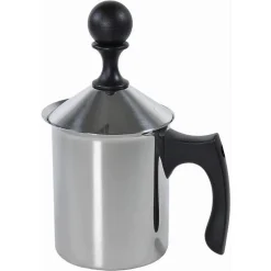 CAPPUCCINIERA CON DOPPIO FILTRO 3 TAZZE DA 40 CL IN ACCIAIO UTENSILE COLAZIONE