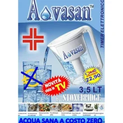 CARAFFA DEPURANTE FILTRANTE PER ACQUA DA 3,5 LT TIMER ELETTRONICO