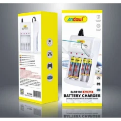 CARICABATTERIE UNIVERSALE Q-CD100 PER BATTERIE RICARICABILI AA/AAA INDICATORE LED