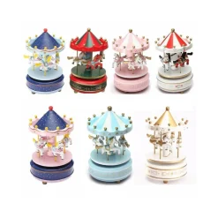 CARILLON GIOSTRA MUSIC BOX MUSICA MELODIA CAVALLI CAVALLO CAVALLUCCIO COLORATO