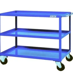 CARRELLO E BANCO DA LAVORO CON RUOTE GIGANTE A TRE PIANI OMCN 208 PORTATA 180KG