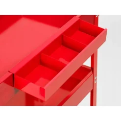 CARRELLO PER ATTREZZI DA OFFICINA PORTAUTENSILI 3 RIPIANI CON 4 RUOTE 89824