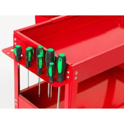 CARRELLO PER ATTREZZI DA OFFICINA PORTAUTENSILI 3 RIPIANI CON 4 RUOTE 89824
