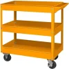 CARRELLO PORTA ATTREZZI DA OFFICINA PORTAUTENSILI 3 RIPIANI CON 4 RUOTE ACCIAIO