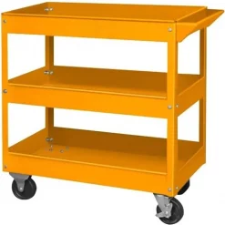 CARRELLO PORTA ATTREZZI DA OFFICINA PORTAUTENSILI 3 RIPIANI CON 4 RUOTE ACCIAIO
