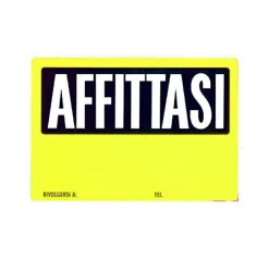 CARTELLO AFFITTASI PLASTIFICATO CON SCRITTA 30 X 20 CM SEGNALETICO