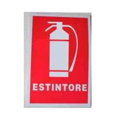 CARTELLO PRESENZA DI ESTINTORE SEGNALETICA SICUREZZA AVVERTIMENTO PLASTIFICATO