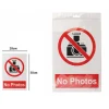 CARTELLO SEGNALETICO NO FOTO NO PHOTOS 30X20CM TARGA ADESIVA AVVERTIMENTO 71371