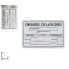 CARTELLO TARGA IN PVC 30 X 20 CM ORARIO DI LAVORO UFFICIO ATTIVITA' SEGNALETICA