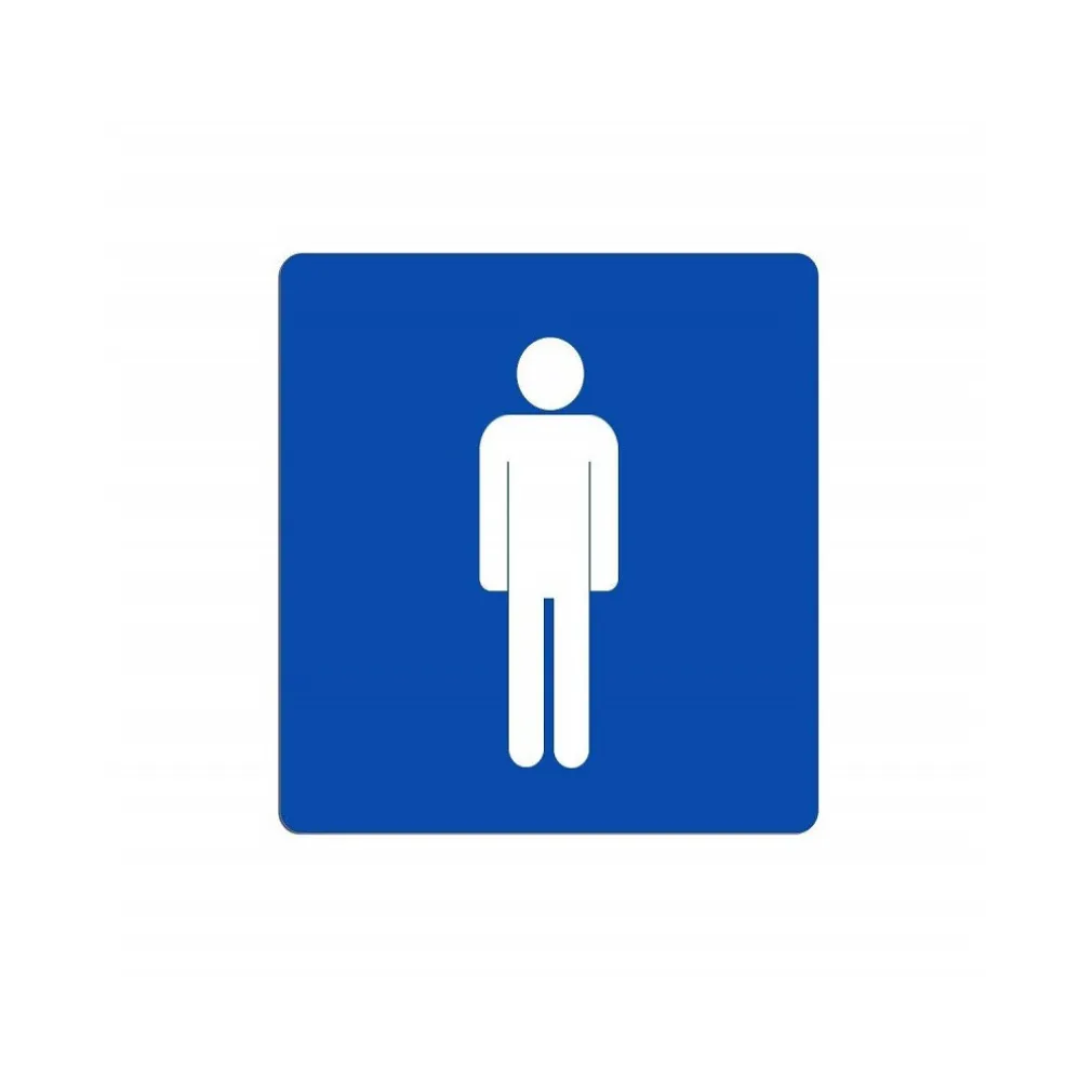 CARTELLO UOMO SEGNALETICA WC TOILETTE BAGNO TARGA ADESIVA PLASTIFICATO